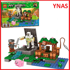 Детский конструктор Minecraft Майнкрафт Bela 10962 голем на ферме аналог лего Lego my world мой мир ферма