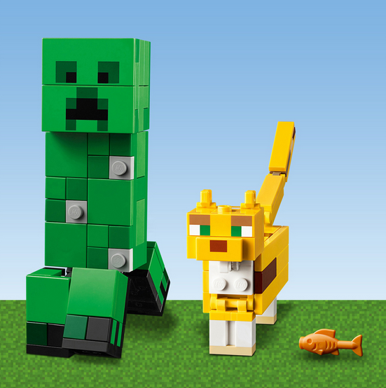 Детский конструктор BELA Майнкрафт 11474 Крипер скелет и оцелот, аналог Лего Lego Minecraft мой мир my world - фото 4 - id-p172991885