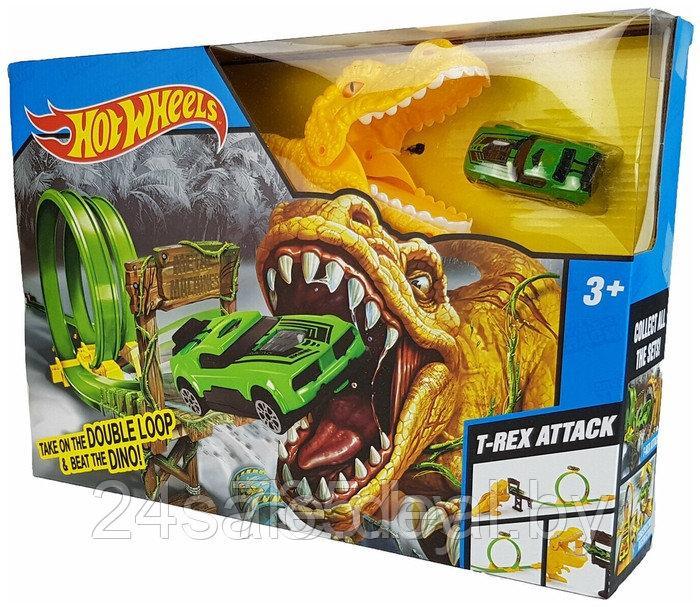 Трек Hot Wheels "Мертвая петля с динозавром". Набор Hot Wheels с машинкой. Игровой трек Хот Вилс - фото 1 - id-p172991982