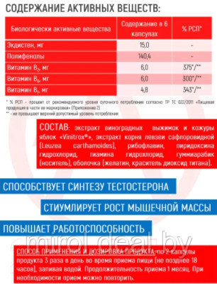 Комплекс для повышения тестостерона Академия-Т Ecdysterone - фото 2 - id-p172995939