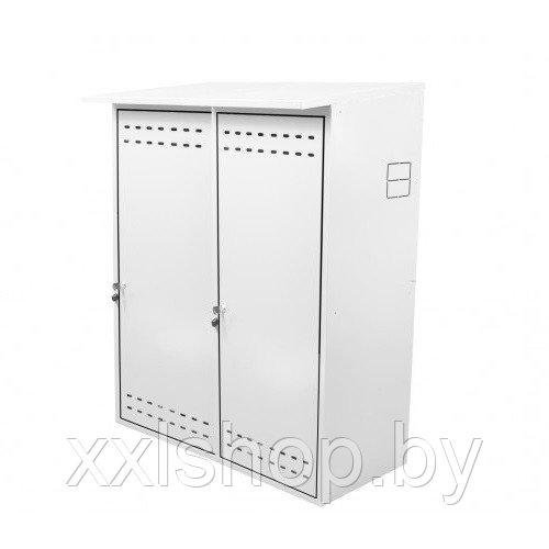 Шкаф для двух газовых баллонов ComfortProm (белый) - фото 2 - id-p173002449