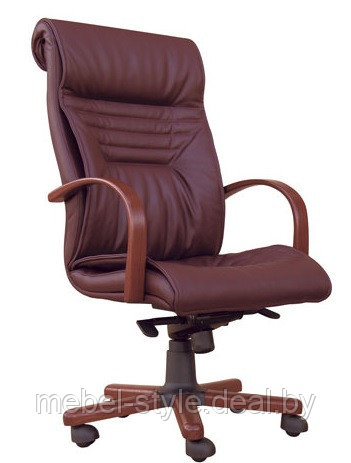 Кресло руководителя ВИП экстра для офиса и дома, VIP Extra ЭКО кожа черная - фото 1 - id-p1781917