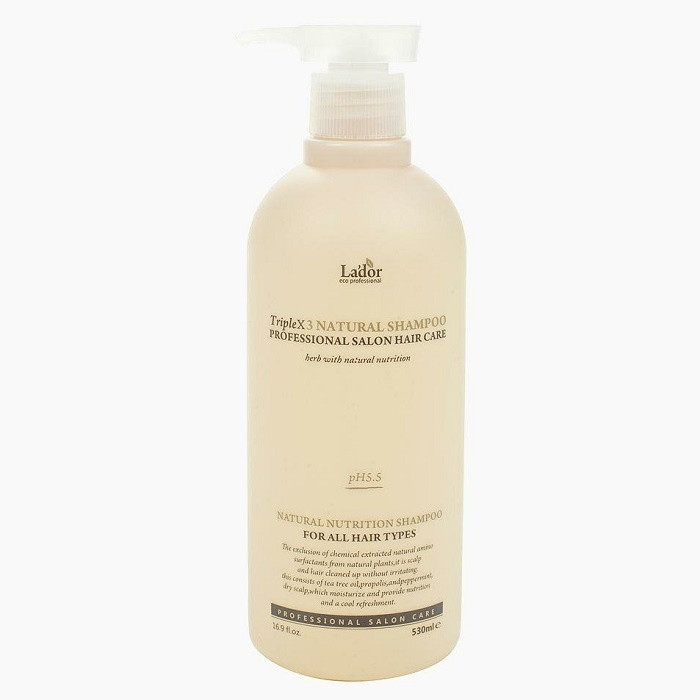 Lador Шампунь с натуральными ингредиентами Triplex Natural Shampoo 530 мл - фото 1 - id-p173062207