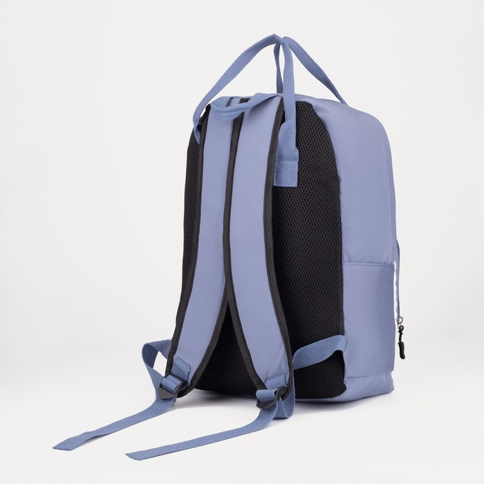 Рюкзак-сумка, отдел на молнии, наружный карман, цвет голубой - фото 2 - id-p173052232