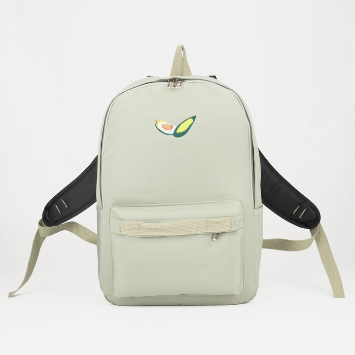 Рюкзак, отдел на молнии, наружный карман, сумочка, цвет зелёный - фото 2 - id-p173052504