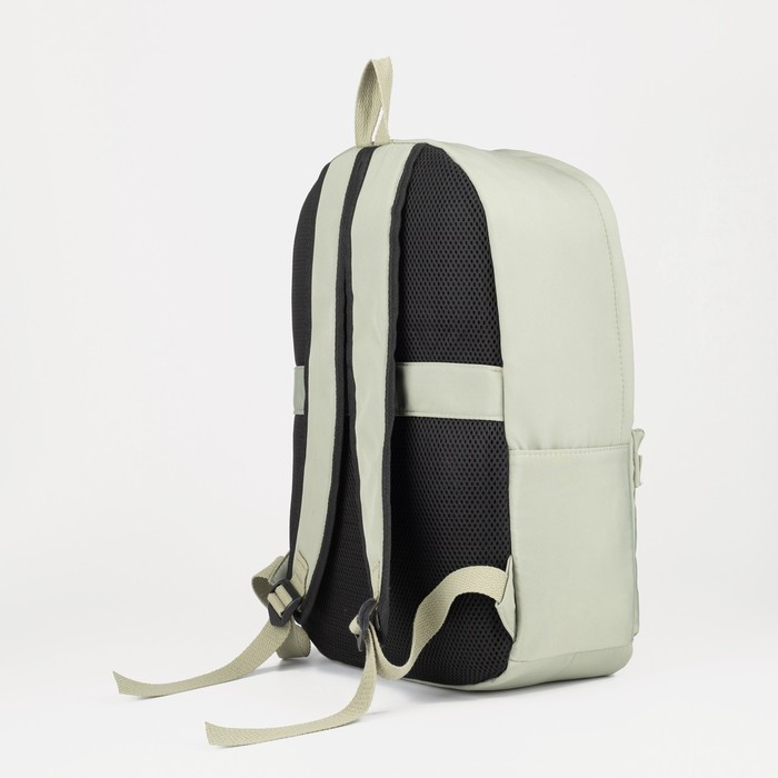 Рюкзак, отдел на молнии, наружный карман, сумочка, цвет зелёный - фото 3 - id-p173052504