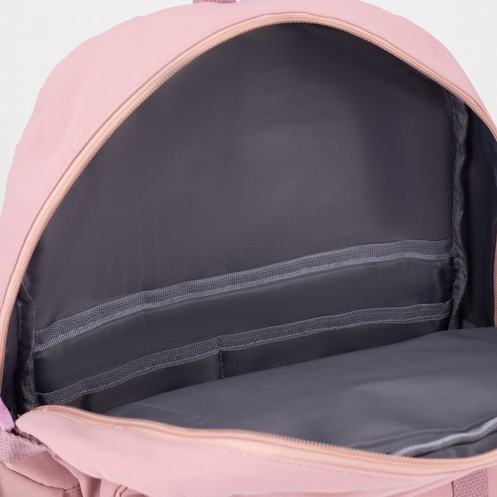 Рюкзак, отдел на молнии, 2 наружных кармана, 2 боковых кармана, цвет розовый - фото 4 - id-p173052541