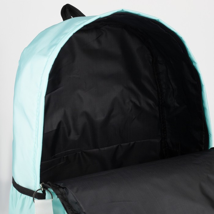 Рюкзак, отдел на молнии, наружный карман, кошелёк, цвет мятный - фото 5 - id-p173052544