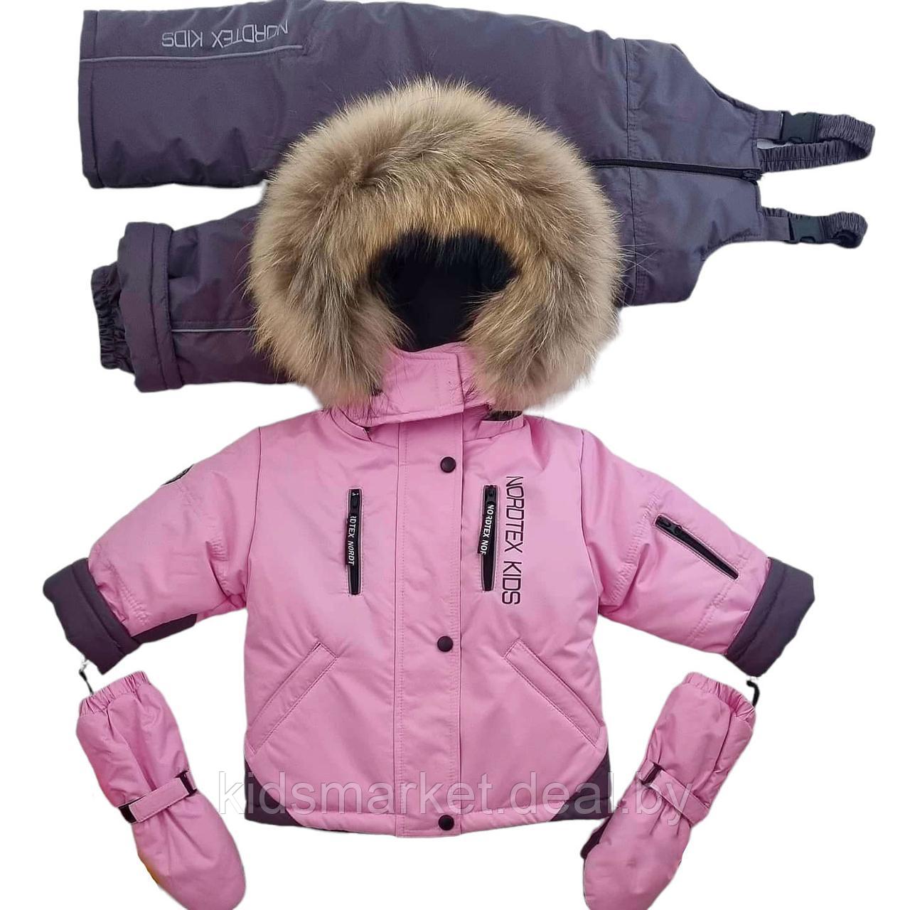 Детский зимний костюм (куртка + комбинезон) Nordtex Kids мембрана красный (Размеры: 86, 92) - фото 8 - id-p158114153