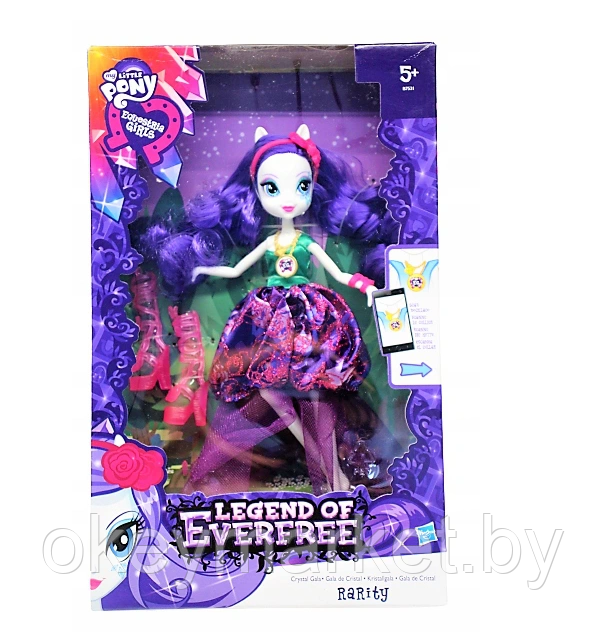 Кукла My Little Pony Рарити Легенды вечнозеленого леса Crystal Gala Equestria Girls Hasbro B7531 - фото 1 - id-p173071678