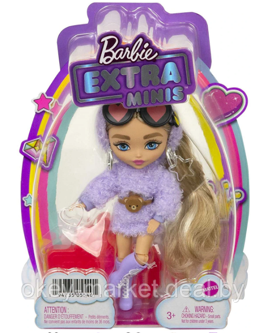 Кукла Barbie Экстра Minis в сиреневом пушистом наряде HGP66 - фото 3 - id-p173072043
