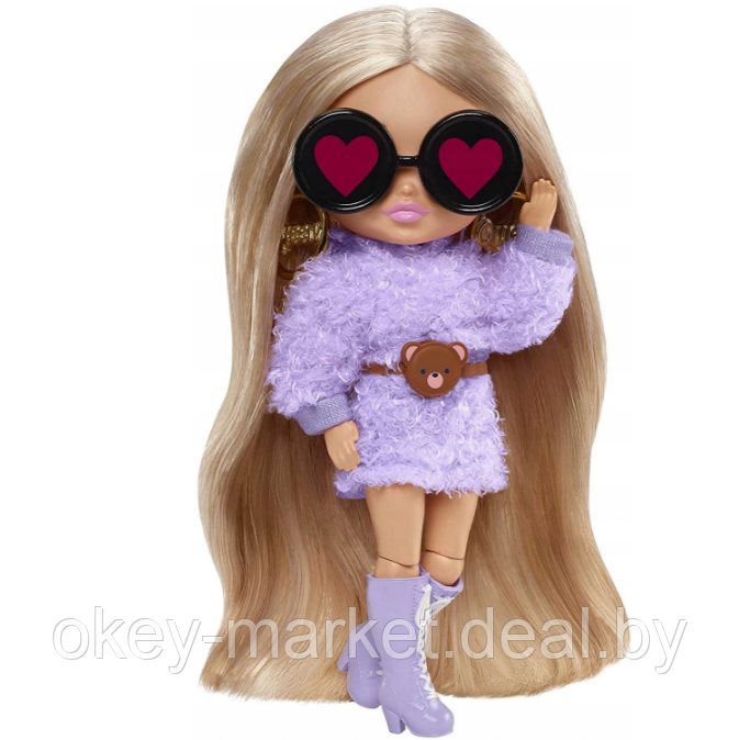 Кукла Barbie Экстра Minis в сиреневом пушистом наряде HGP66 - фото 2 - id-p173072043