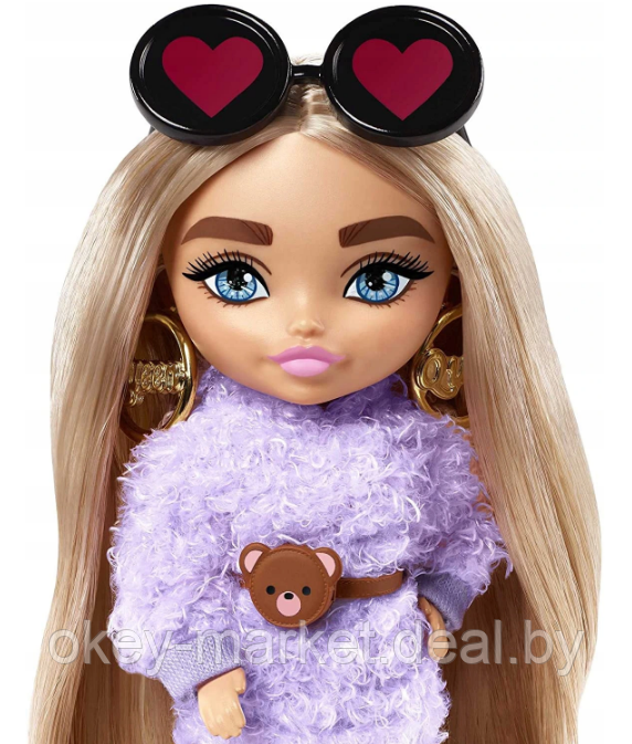 Кукла Barbie Экстра Minis в сиреневом пушистом наряде HGP66 - фото 4 - id-p173072043