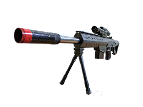 Детская снайперская винтовка 320 Gun, 2 вида пулек (резиновые и гидрогелевые), фото 2