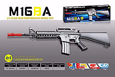 Детская Винтовка снайперская штурмовая M16BA, 4 вида пулек (пластиковые, резиновые, гидрогелевые и мягкие), фото 2
