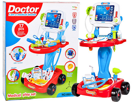 Игровой набор Доктора с тележкой арт. 660-46 17 предметов, фото 2