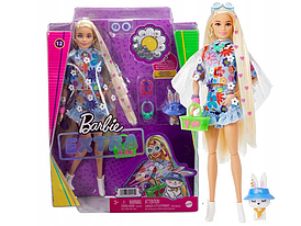 Кукла Barbie Экстра блондинка в джинсовом костюме  Mattel HDJ45