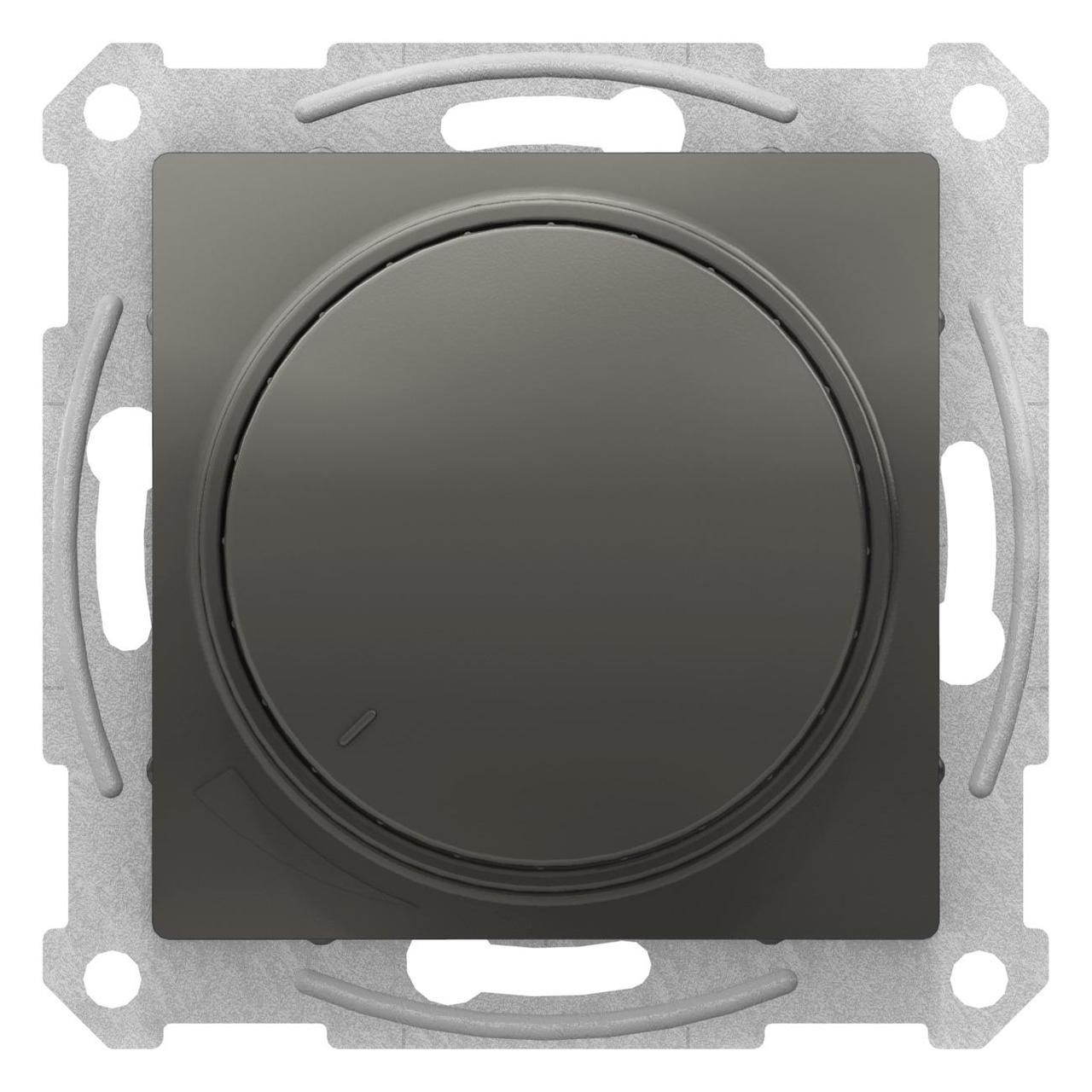Светорегулятор поворотно-нажимной, 315Вт (7-157 Вт. LED), цвет Сталь (Schneider Electric ATLAS DESIGN) - фото 2 - id-p173073412