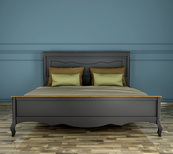 Дизайнерская кровать "Leontina Black" 180*200