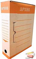 Короб архивный из гофрокартона АРХИВ ЭКО, 80 мм., оранжевая печать