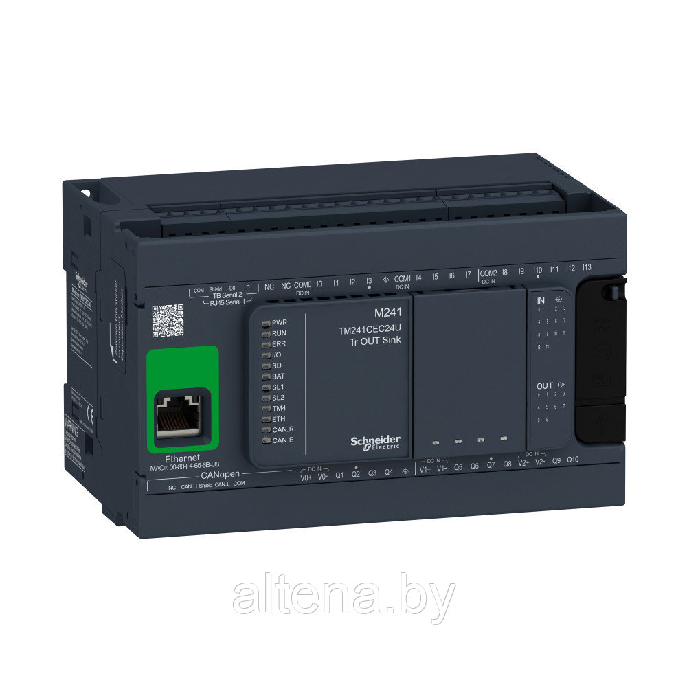 TM241CEC24T БАЗОВЫЙ БЛОК M241-24IO ТРАНЗИСТ ИСТОЧНИК ETHERNET CAN MASTER