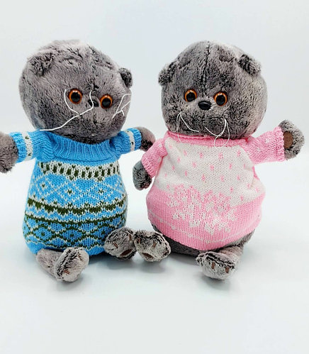 Мягкая игрушка Basik Кот Басик в футболке, большое выбор цветов. Размер ...