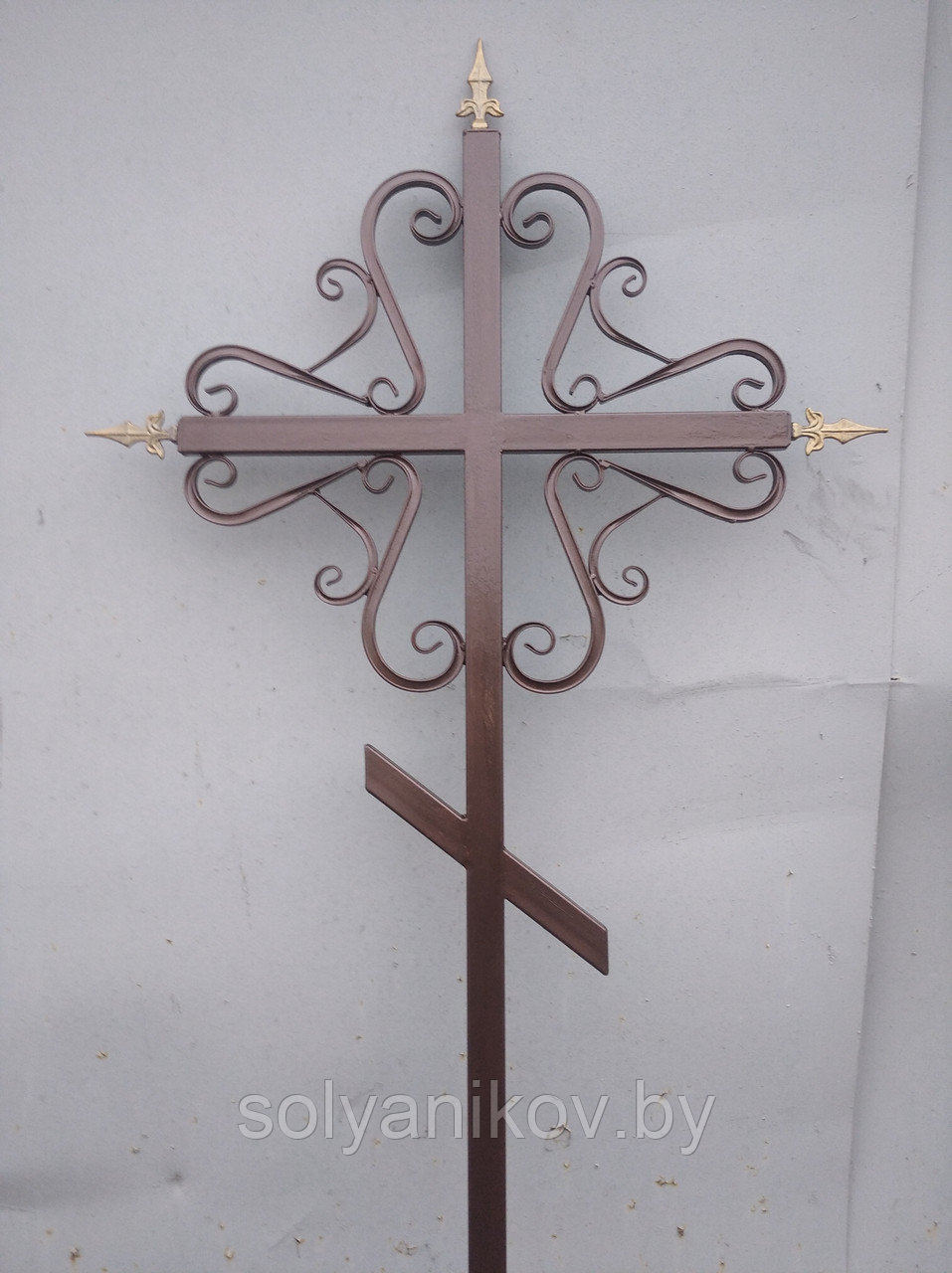 Крест металлический ритуальный тип ковка