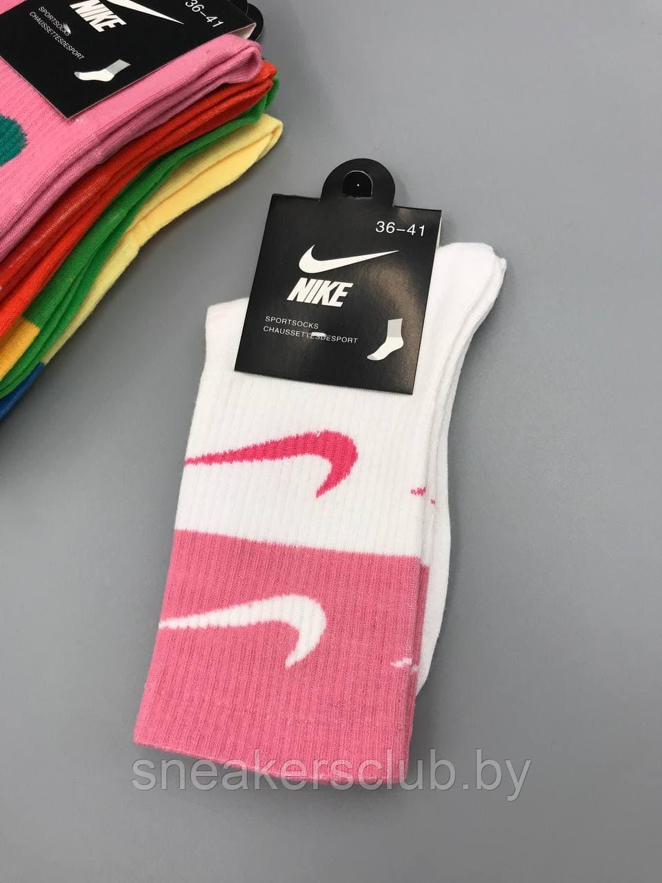 Яркие носки Nike/ размер 36-41/ удлиненные носки/ носки с рисунком