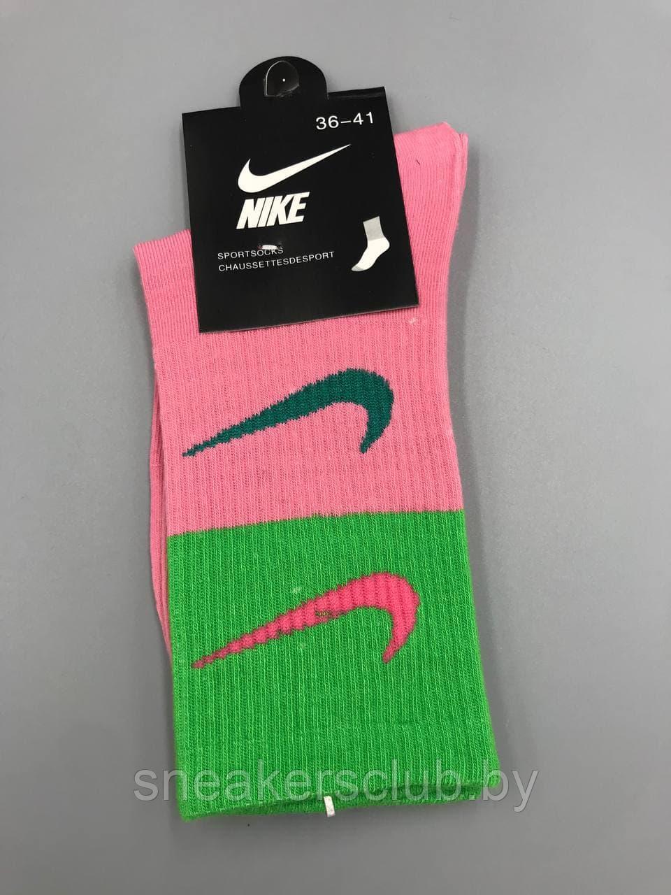 Яркие носки Nike/ размер 36-41/ удлиненные носки/ носки с рисунком