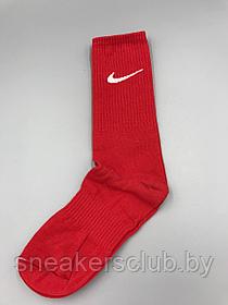 Красные носки Nike/ удлиненные носки/ носки с резинкой/ яркие носки