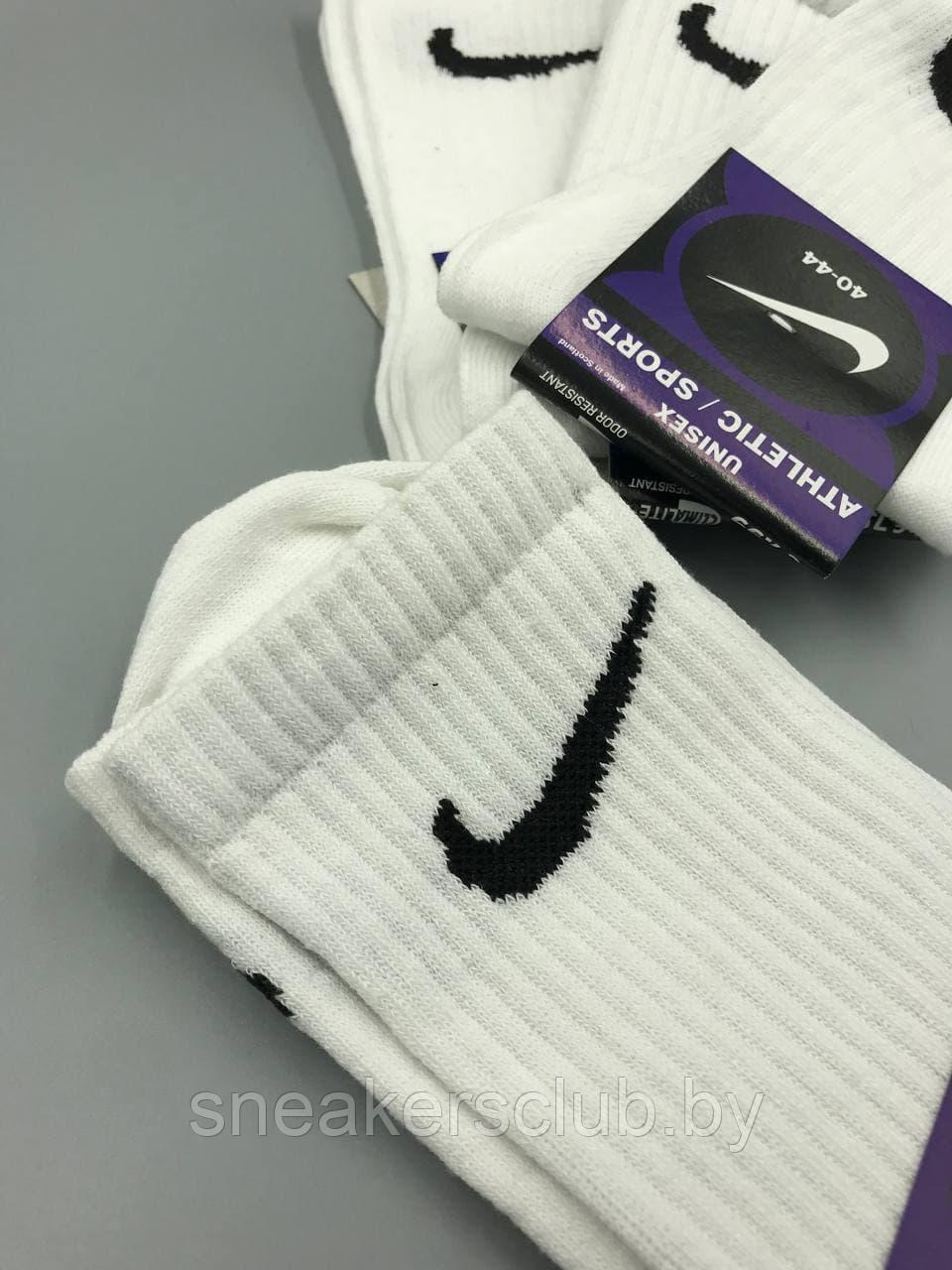 Белые носки Nike / размер 40-43 / удлиненные носки / носки с резинкой - фото 4 - id-p173092056