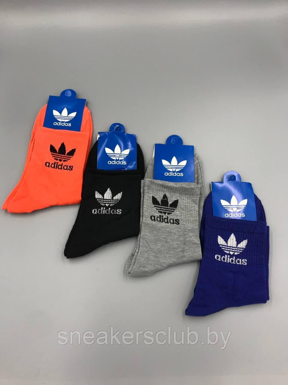 Яркие носки Adidas/ one size/ хлопковые носки/ носки для спорта и фитнеса
