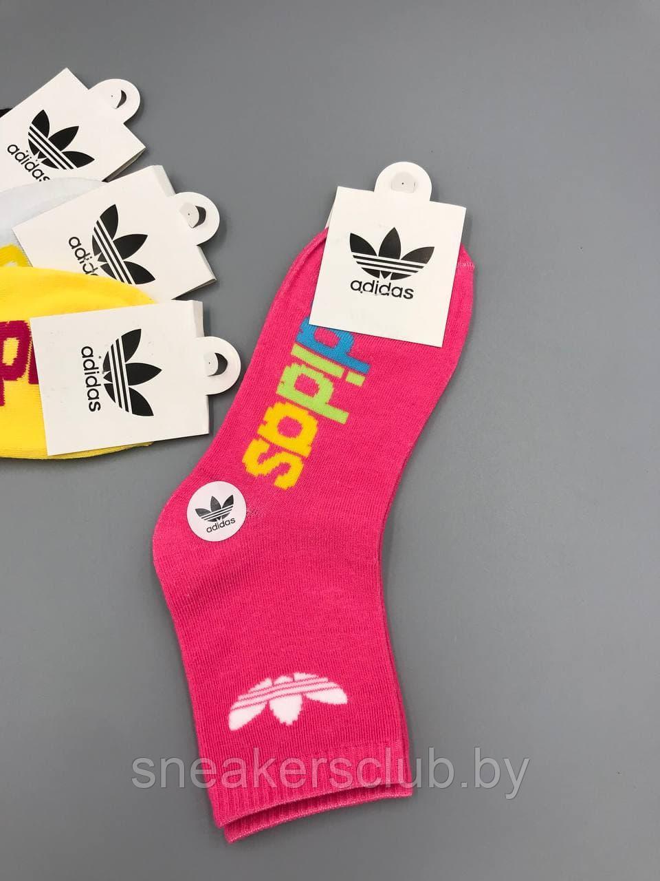 Яркие носки Adidas / размер 30-35 / хлопковые носки / детские носки / женские носки - фото 5 - id-p173093264