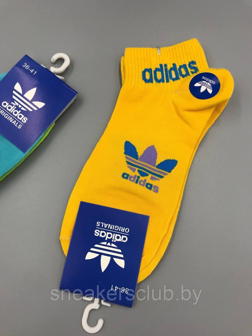 Яркие носки Adidas / размер 36-41 / хлопковые носки / носки для спорта и фитнеса - фото 5 - id-p173093357