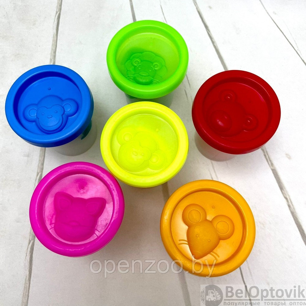 Набор для лепки Genio Kids Тесто-пластилин. Формы и фигуры 6 цветов, 10 формочек TA 2005 - фото 7 - id-p173095682
