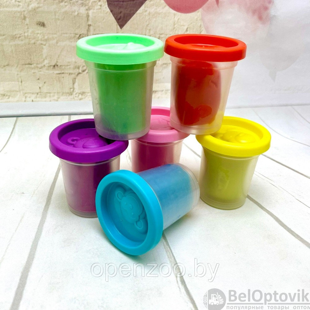 Набор для лепки Genio Kids Тесто-пластилин. Животный мир 6 цветов, 10 формочек - фото 6 - id-p173095683