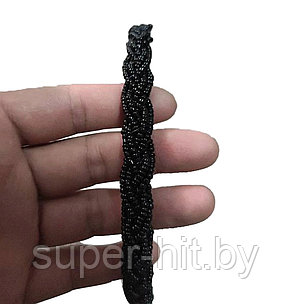 Повязка обруч для волос черный жемчуг SiPL, фото 2