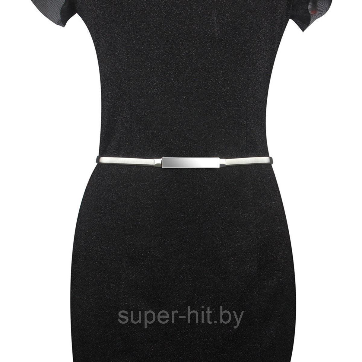 Ремень для платья эластичный 70 cm SiPL серебристый - фото 2 - id-p173096124