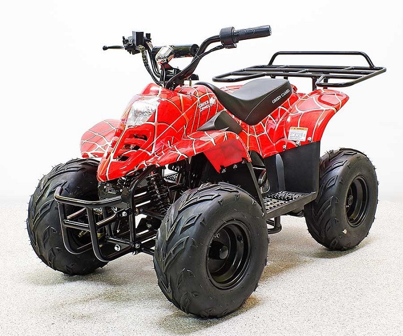 Квадроцикл GreenCamel Гоби K51 (36V 800W R7 Цепь) быстросъем, ножной тормоз, красный паук, фото 1