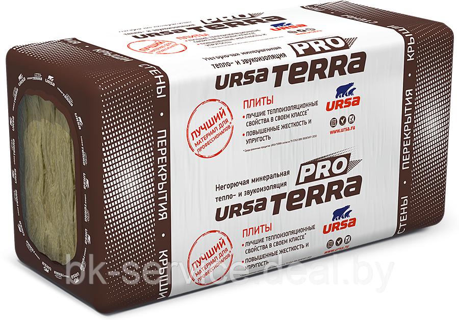 Плиты теплоизоляционные URSA TERRA PRO 34 PN 1250х610х50 - фото 1 - id-p173105847