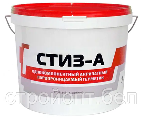 Паропроницаемый акриловый герметик для наружного применения СТИЗ-А, 7 кг, РФ, фото 2