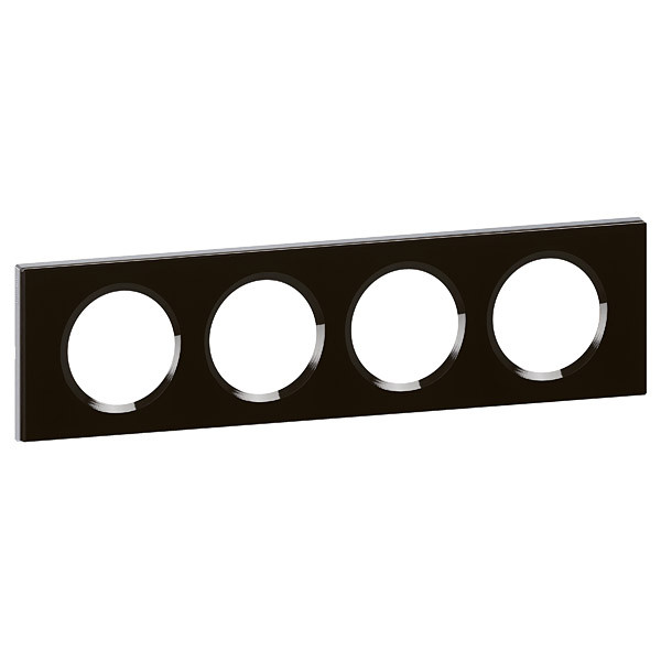 Рамка 4-ая (четверная), цвет смальта графит (стекло черное), LEGRAND CELIANE - фото 2 - id-p150679634