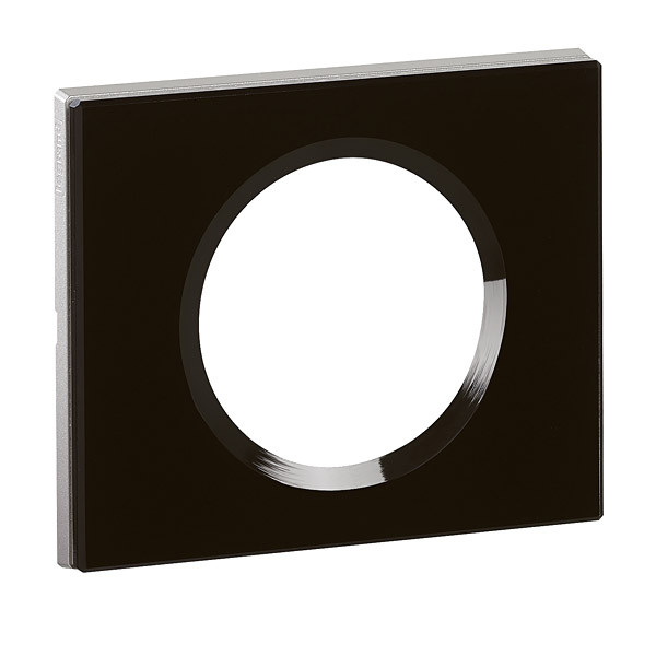 Рамка 1-ая (одинарная), цвет смальта графит (стекло черное), LEGRAND CELIANE - фото 1 - id-p150679626