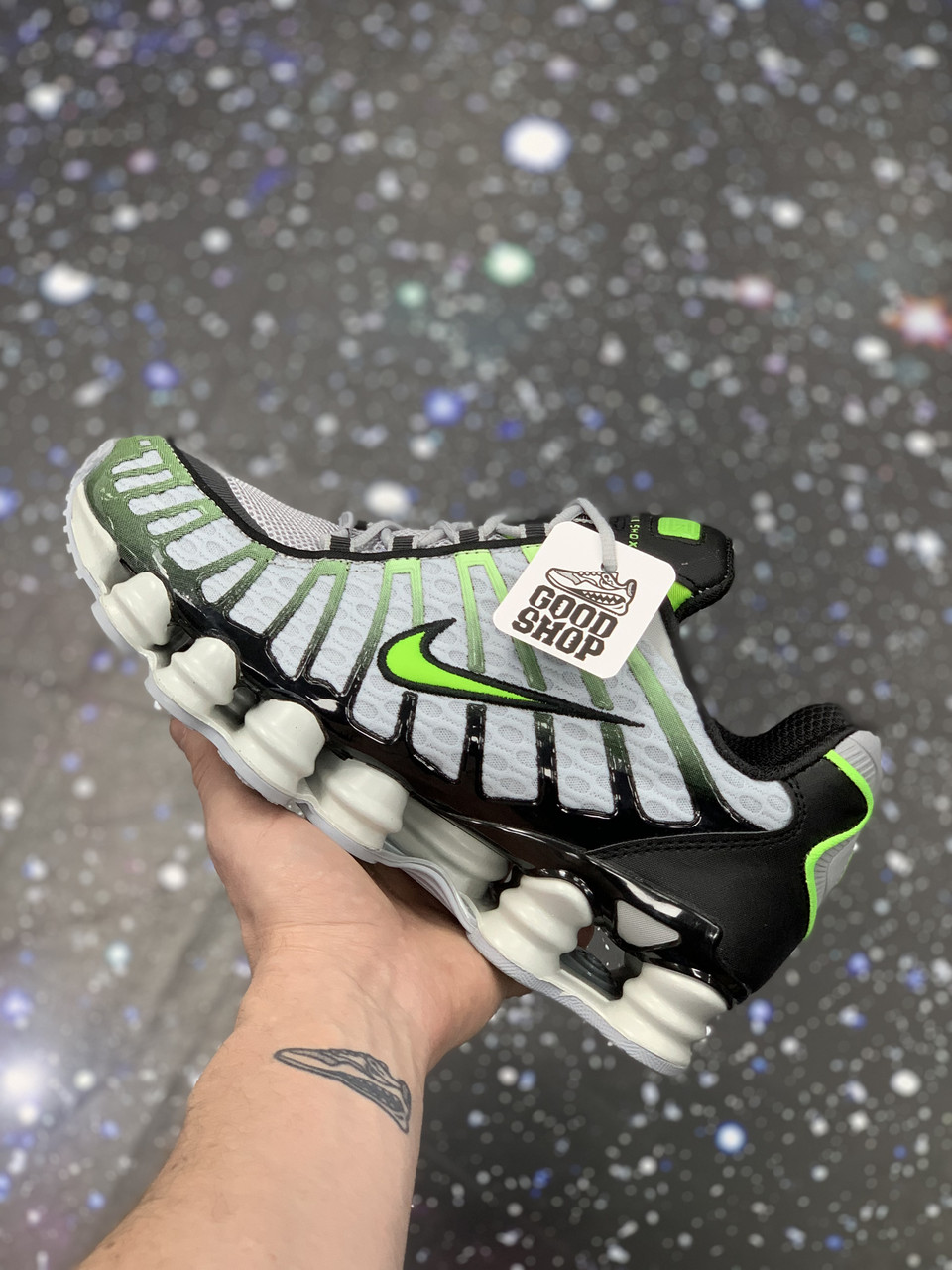 Кроссовки Nike SHOX TL Grey Green Black