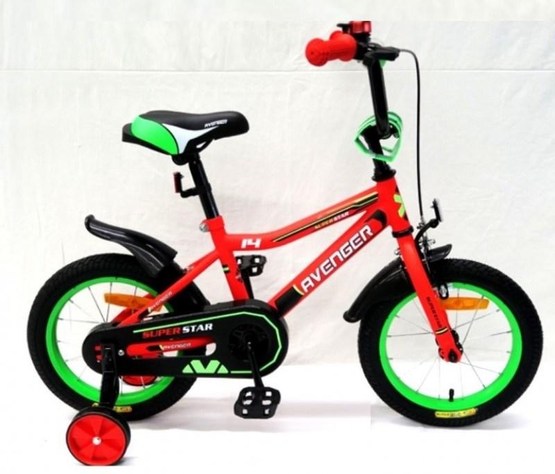 Велосипед детский AVENGER SUPER STAR 14" красно-черный - фото 1 - id-p146507810