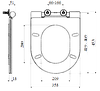 Сиденье для унитаза ультратонкое съемное с микролифтом Slovarm Agata Slim (672297T), Словакия, фото 3