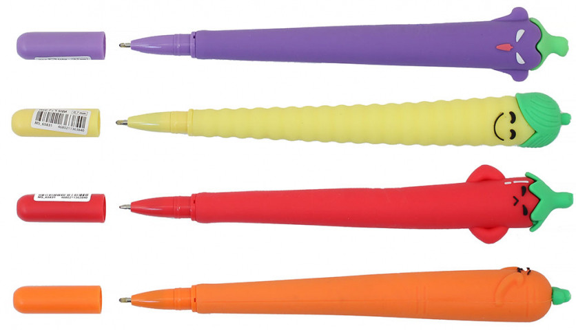 Ручка шариковая Meshu Bite Me, корпус ассорти, стержень синий - фото 1 - id-p173102070
