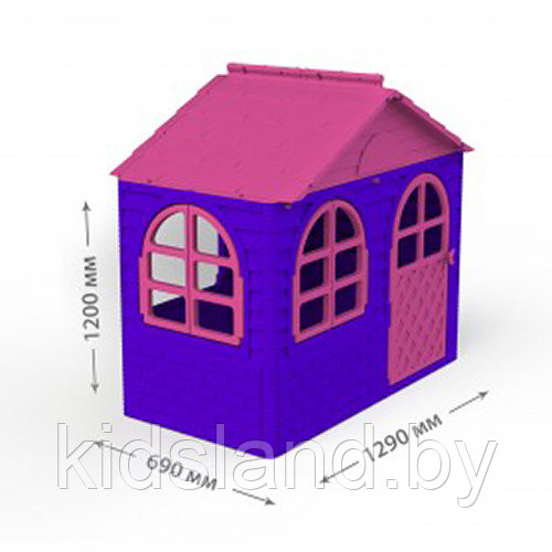 Домик детский № 1 ТМ Doloni , цвет фиолетовый/розовый - фото 3 - id-p173111955