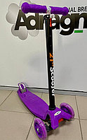 Самокат детский 21 st scooter Maxi светящиеся колеса, регулируемая ручка фиолетовый