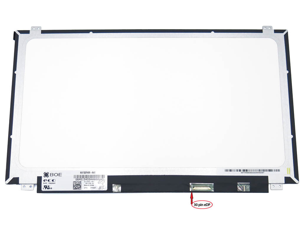 Матрица (экран) для ноутбука BOE NV156FHM-N41, 15,6, 30 pin Slim, 1920x1080, IPS - фото 1 - id-p173119518